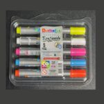Marcadores borrables tiza liquida estuche de 5 und
